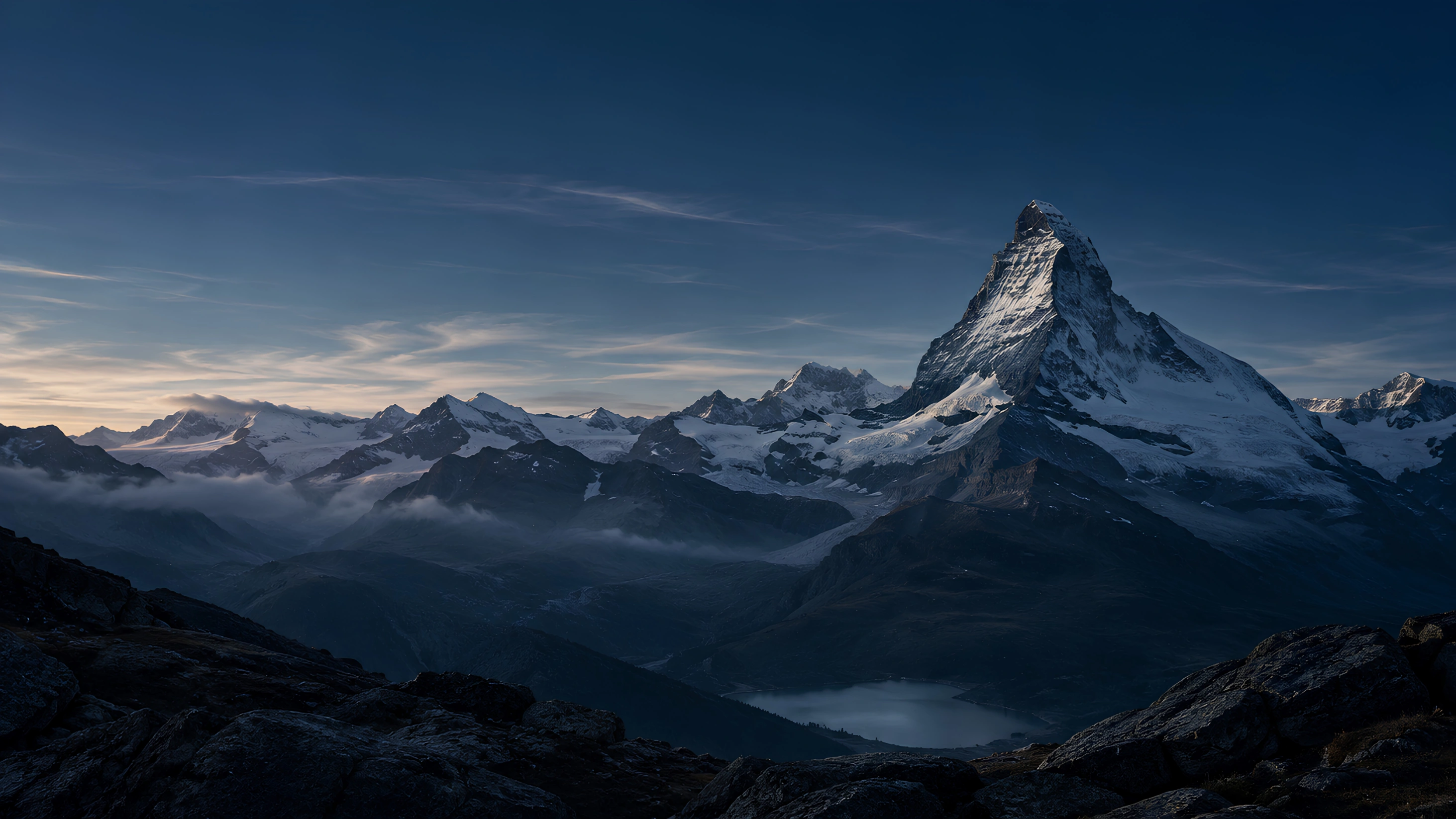 Alpenpanorama mit dem Matterhorn